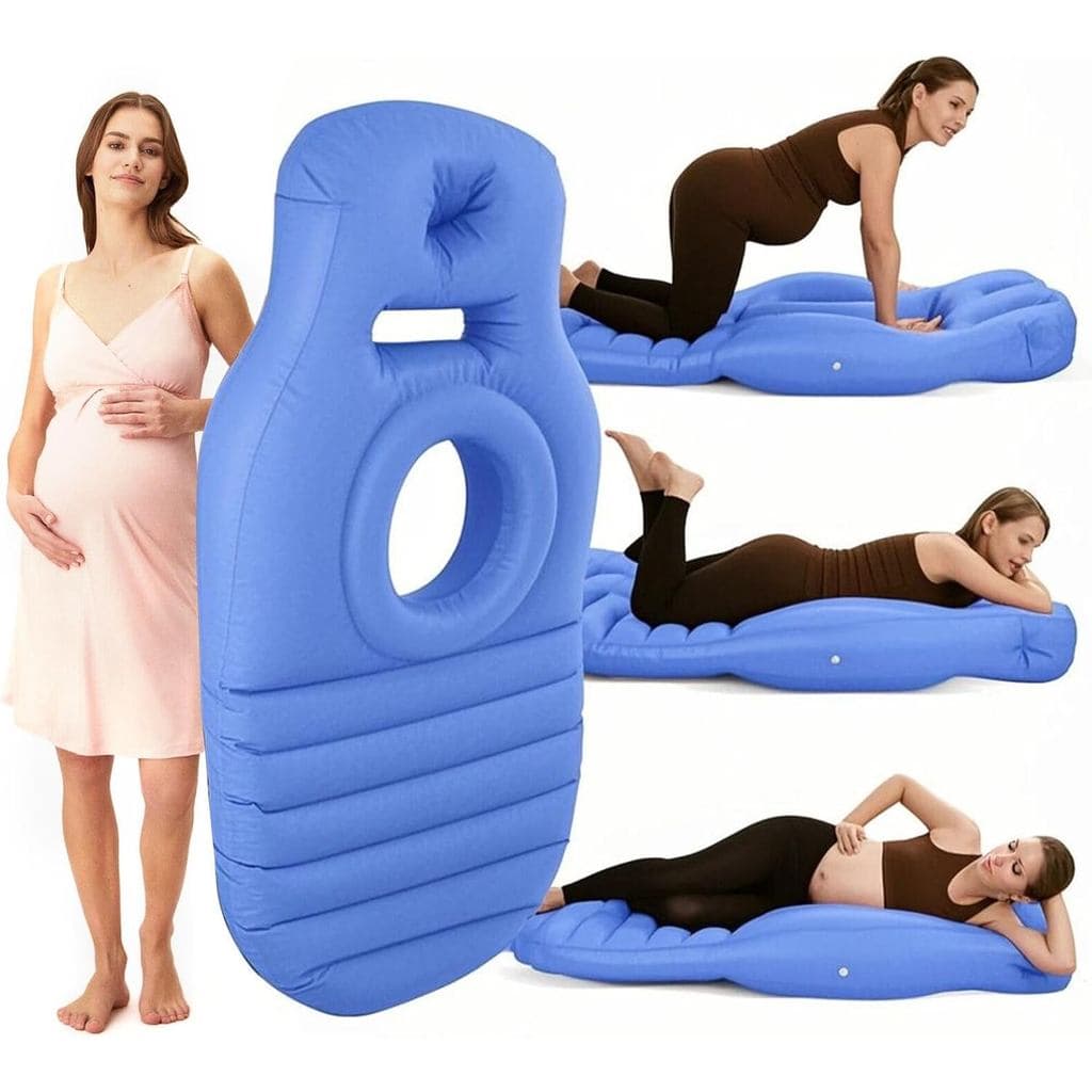 Colchão inflável para gravidez para dormir de barriga para baixo, colchão de corpo inteiro com orifício para a barriga,