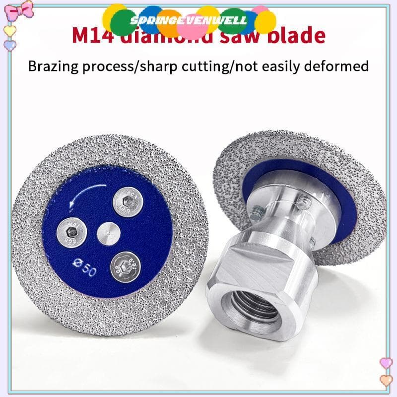 [springevenwell] Lâmina De Serra De Diamante M14 Com Disco De Corte Turbo De Flange Removível Para Granito , Mármore , C