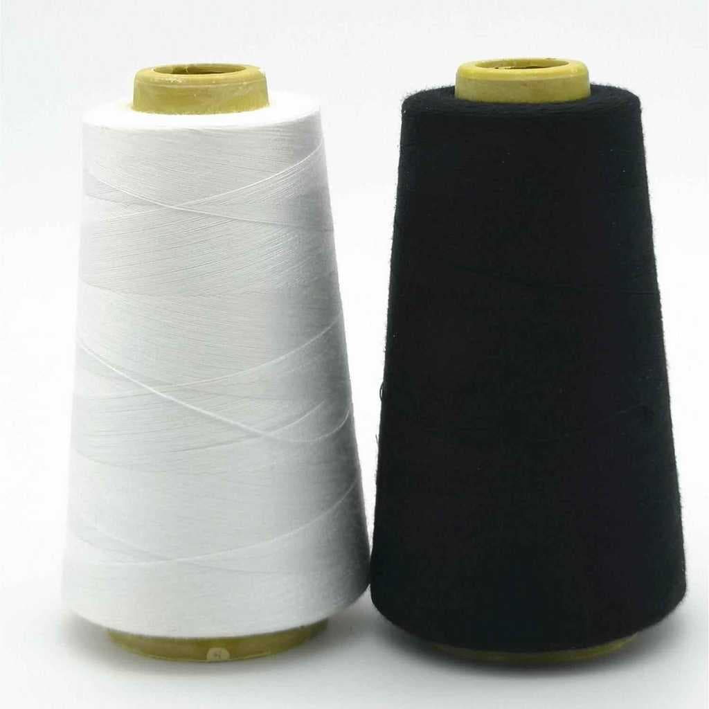 Linha de máquina de costura de poliéster 402, linha de costura de alta velocidade, fio de pagode, preto, branco, vermelh