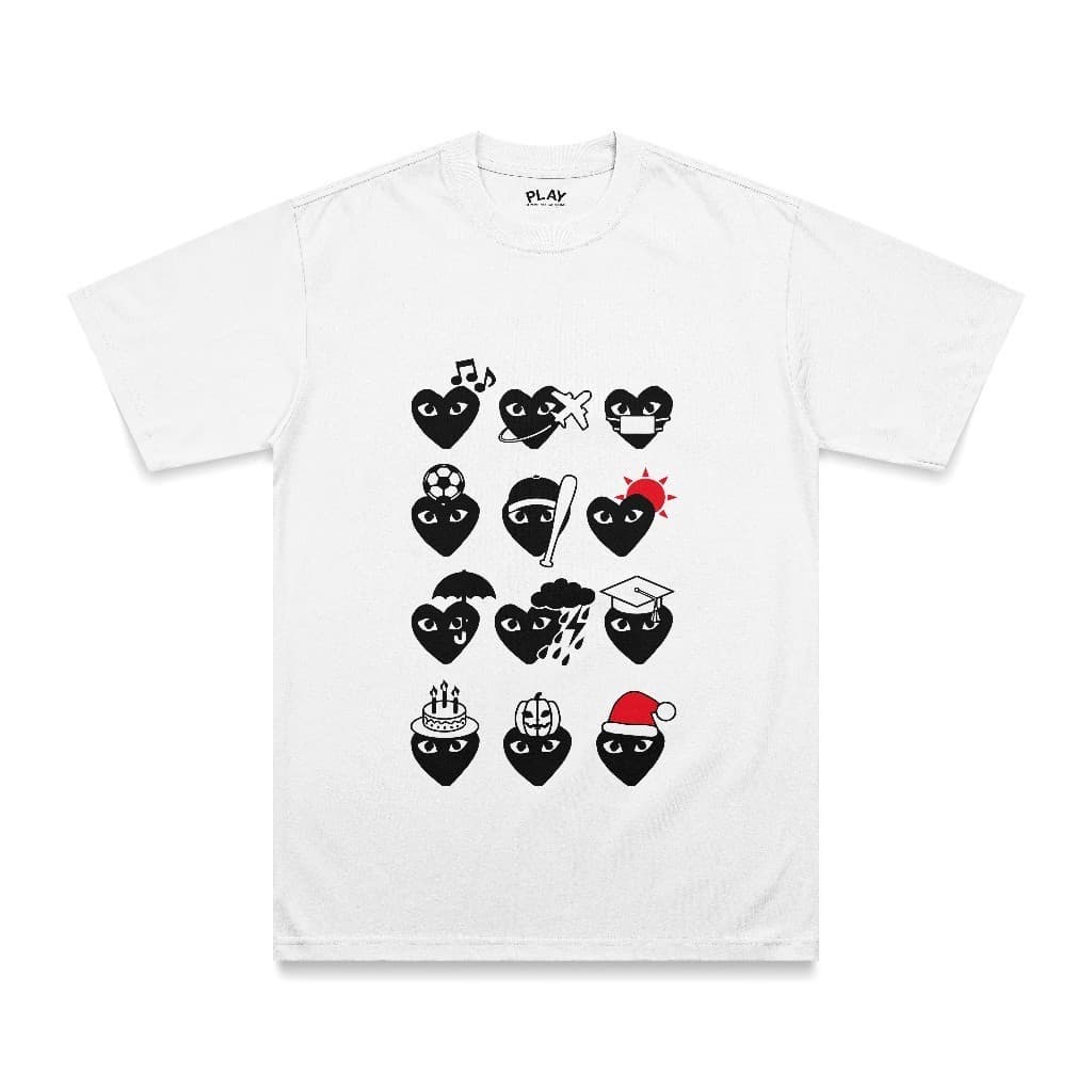 Camiseta Basic Streetwear Estampada CDG Various