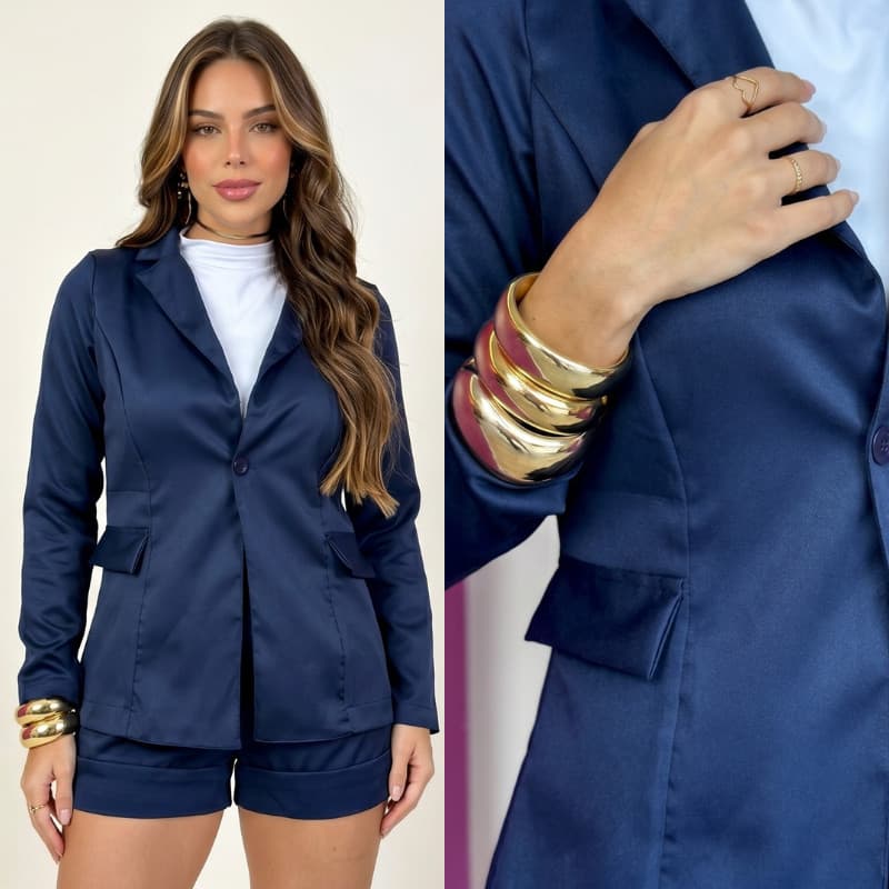 BLAZER MAX FEMININO ALFAIATARIA ACINTURADO SOCIAL ELEGANTE TRABALHO ESCRITÓRIO