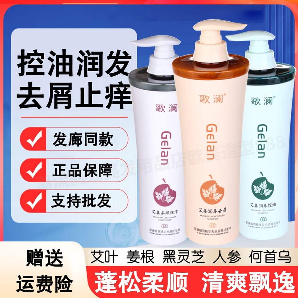 G Gengibre Anticaspa Controle de Óleo Shampoo Essência Vegetal Hidratante Absinto Shampoo Condicionador Conjunto Shampoo