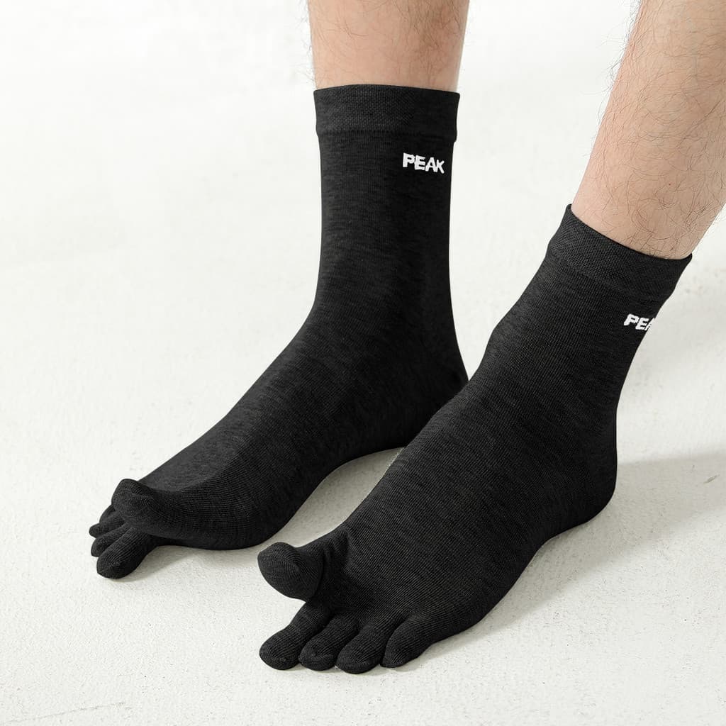Escolha 2025 novo estilo meias de cinco dedos meias masculinas desodorante absorvente de suor dedo do pé dividido verão
