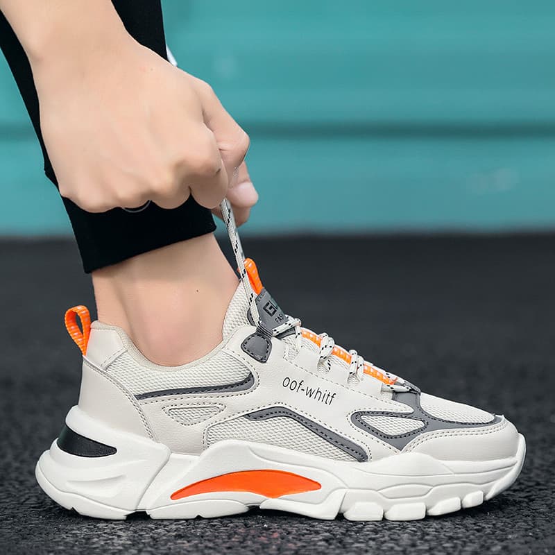 2025 novo estilo outono sapatos masculinos na moda verão respirável malha sapatos esportes lazer correndo pai sapatos na