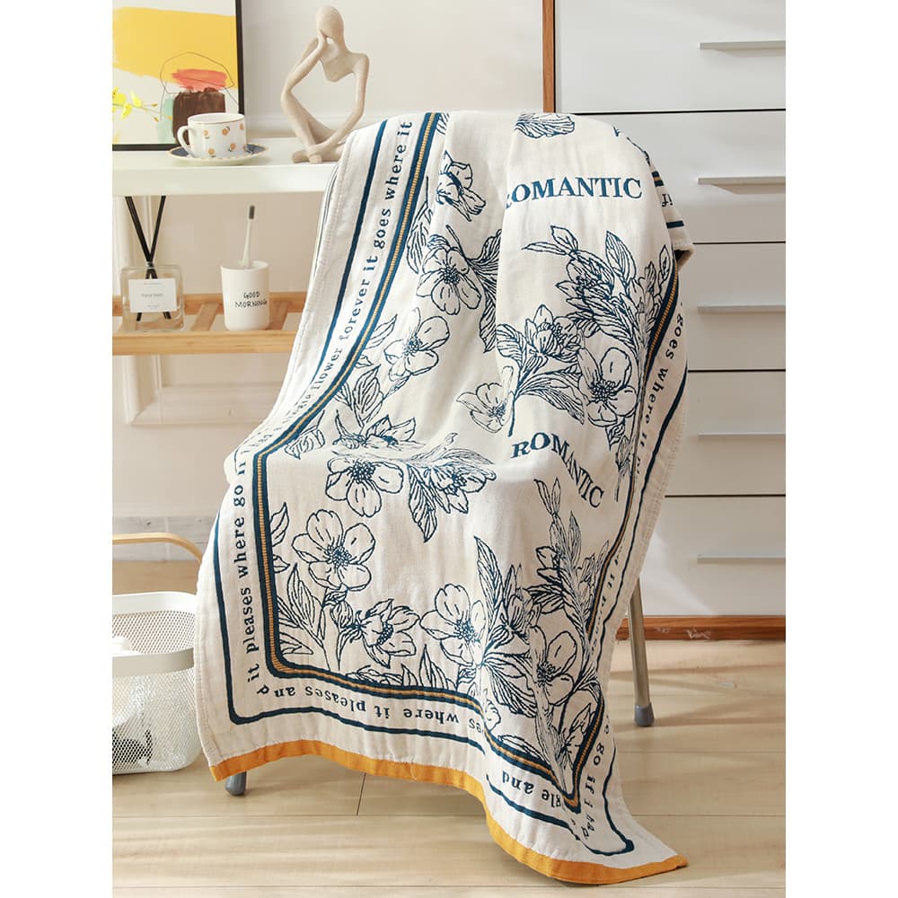 Toalha de banho de algodão puro gaze de quatro camadas das mulheres dos homens Plus Size doméstico macio absorvente adul