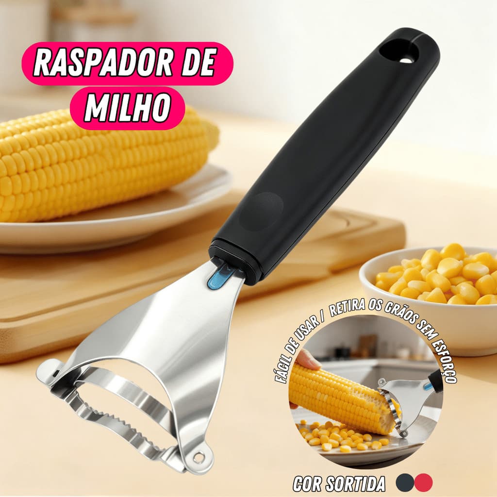 Kit 1/2/3/4/5 Cortador de Milho Verde Profissional Aço Inox Ralador Debulhador Manual Cozinha Premium
