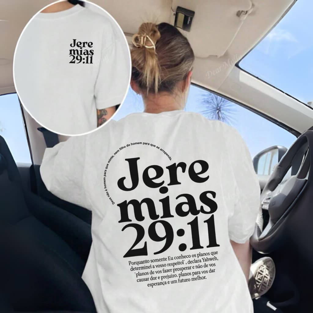 Camiseta Feminina cristã Tshirt Blusa estampa lançamento linda estilosa e delicada 100% algodão