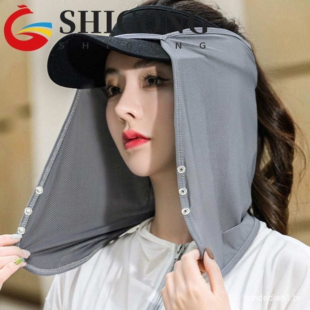 SHIGONG Protetor Solar Máscara Ciclismo Lenços Faciais Proteção Do Pescoço UV Verão Lenço De Seda Ao Ar Livre Véu
