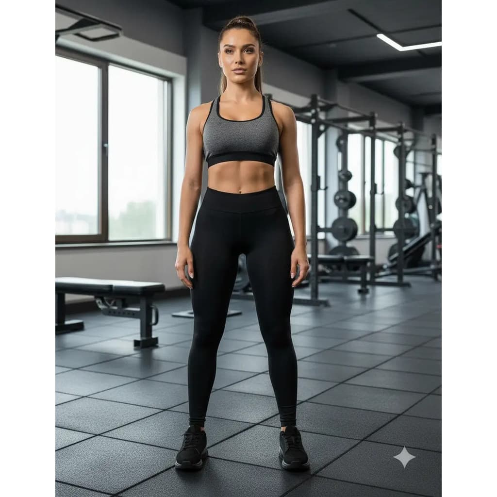 Calça Legging Cintura Alta De Academia Suplex Lisa