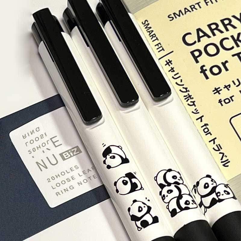 KACO Panda Party K7 Caneta Gel Preta de Secagem Rápida Tipo Push Estudante Escrita Aprendizagem Pincel Caneta Pergunta 0