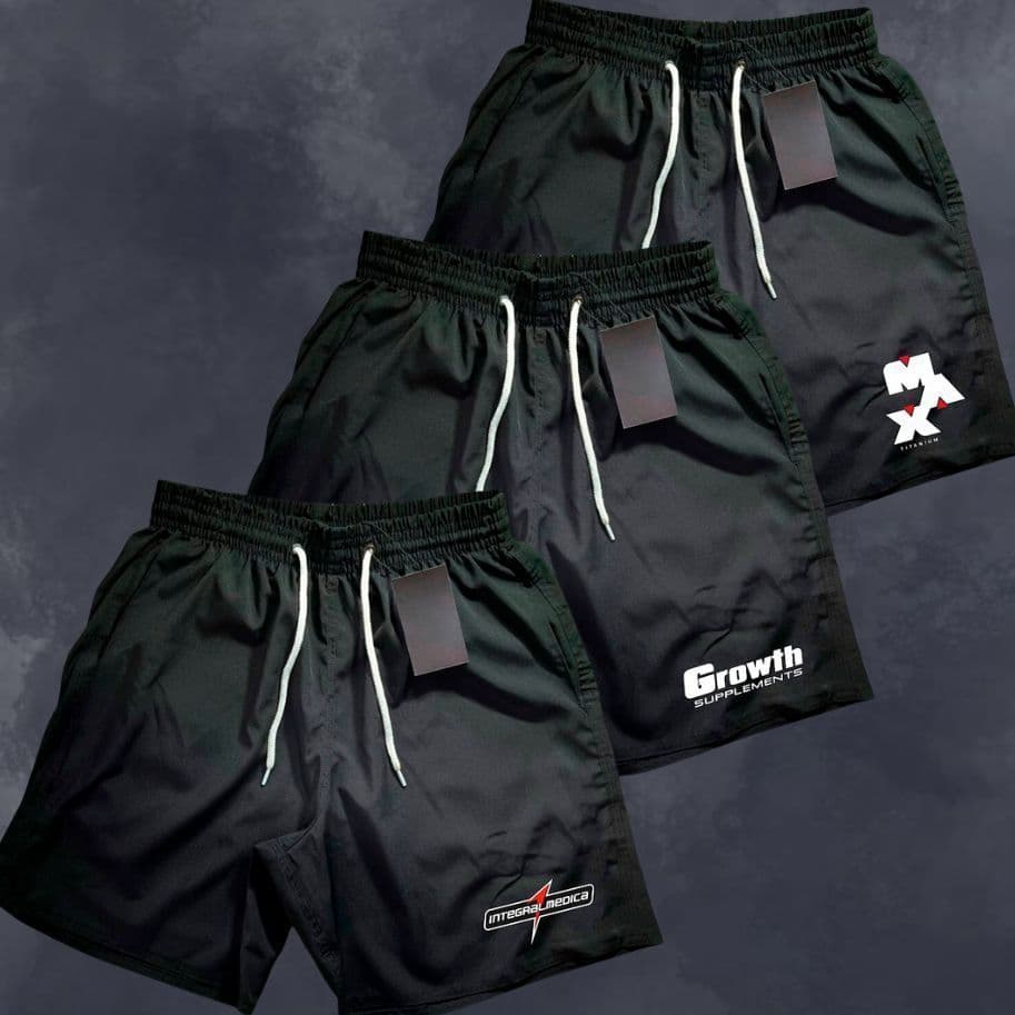 Kit 3 Shorts Tactel Bermuda Masculina Mauricinho Kit MIX Tactel Treinos Academia Corrida