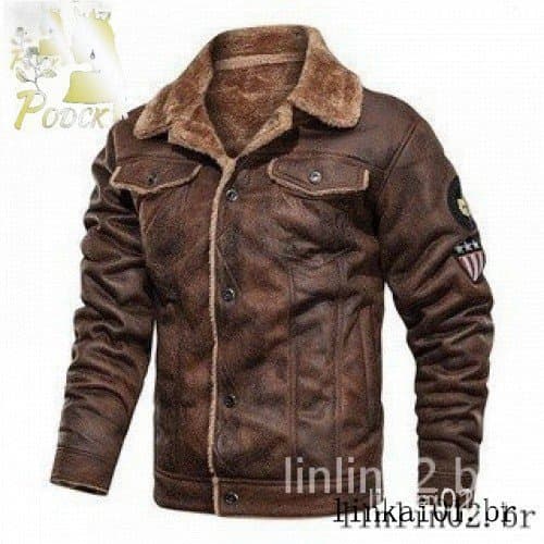 Jaqueta De Caxemira Grossa Masculina , Agasalhos Bomber Tático Militar Quente , Jaquetas De Couro , Casaco De Pele De Lã