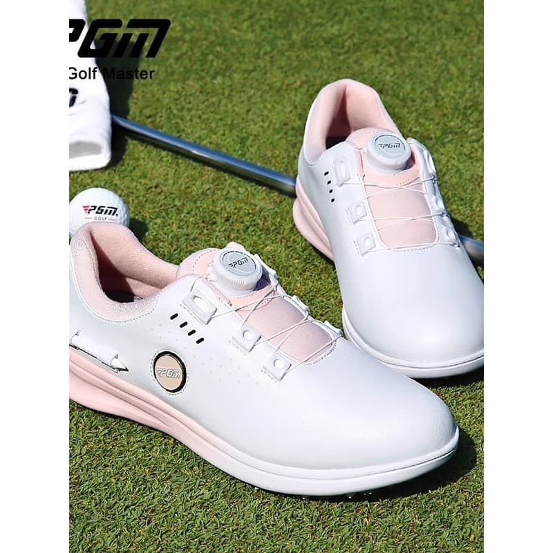 PGM sapatos de golfe senhoras tensor cadarços esportes de golfe à prova dwaterproof água microfibra antiderrapante cadar