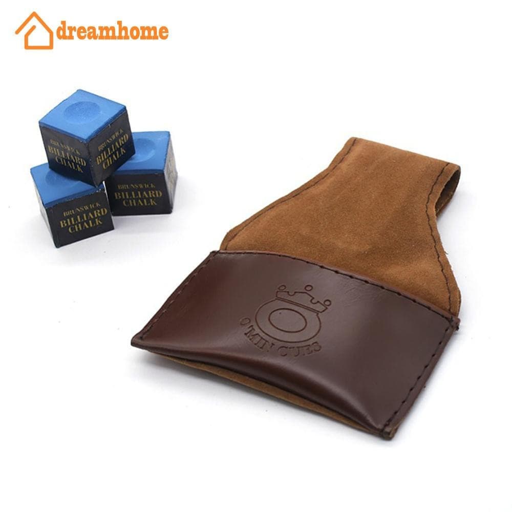 DREAMHOME 1Pc Saco De Armazenamento De Giz De Couro Do Plutônio Com Forro Para Redondo Quadrado Suprimentos De Bilhar Ac