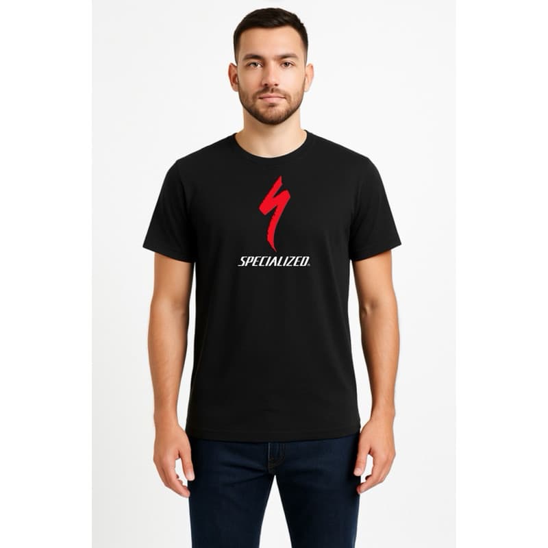 Camiseta Specialized Bike Masculina 100% Algodão Casual Ciclismo Confortável Estilo Mountain