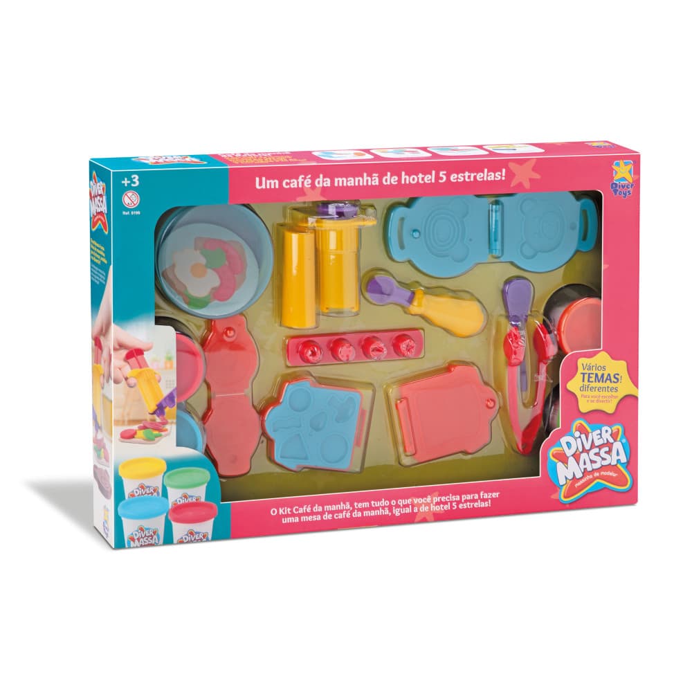 Diver Massa - Café da Manhã - Massa de Modelar com acessórios - Diver Toys