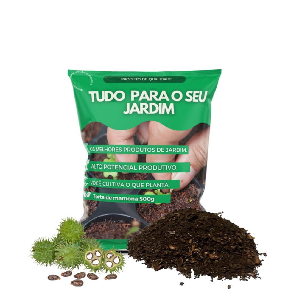 500g de Torta de Mamona: Potencialize seu Solo e Alimente suas Plantas!
