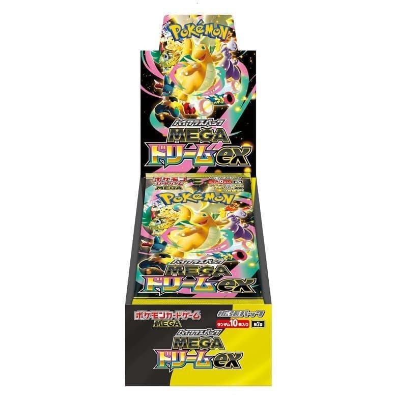 Jogo de cartas Pokémon original, pacote MEGA de alta qualidade "MEGA Dream ex". A caixa inclui 10 pacotes - versão japon