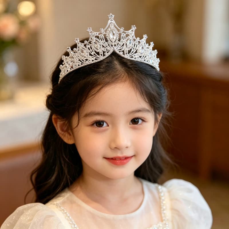 Coroa Headpiece Princesa De Cristal Presente De Aniversário Da Menina Desempenho Das Crianças Casamento Nupcial Acessóri