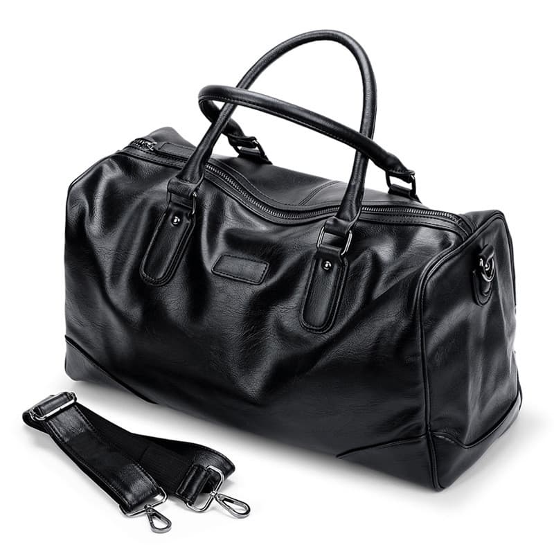 Bolsa de viagem masculina, bolsa de viagem de couro macio, viagem de negócios, grande capacidade, bolsa mensageiro de um