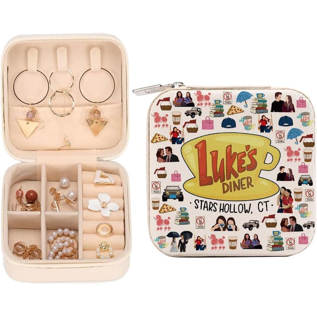 Estojo de Joias Inspirado em Gilmore Girls, Pequeno Organizador de Joias, Produtos de Série de TV, Presentes Inspirados