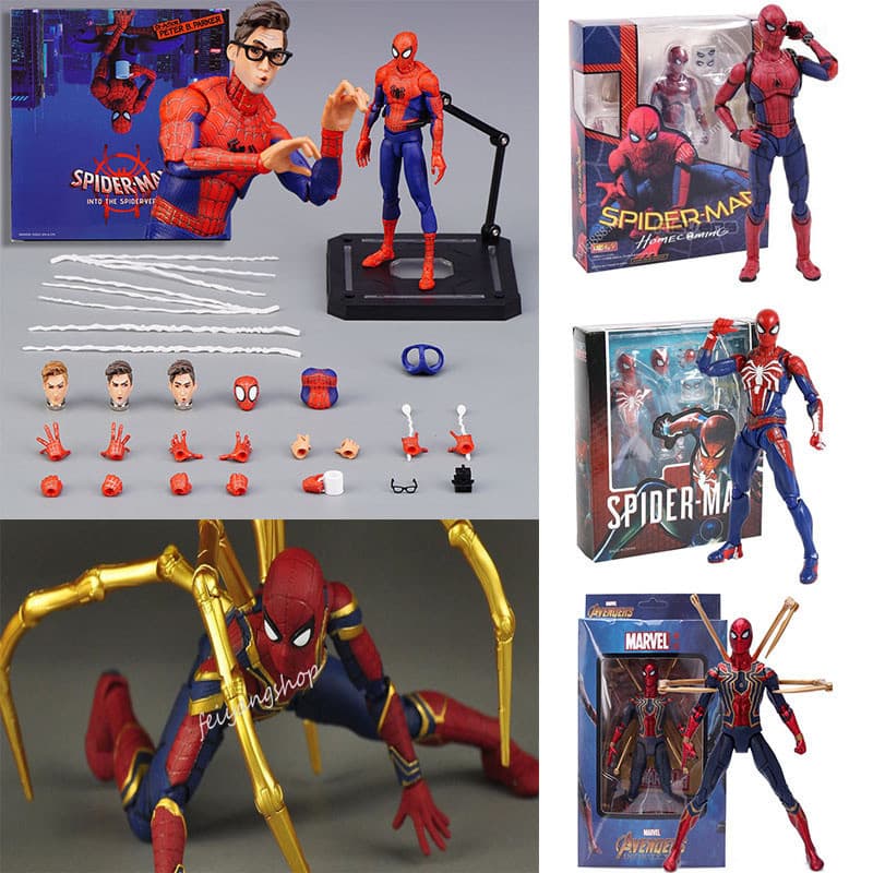 Boneca de ação articulada do Homem-Aranha de 15 cm PS4 Shf Marvel Legend ANRP