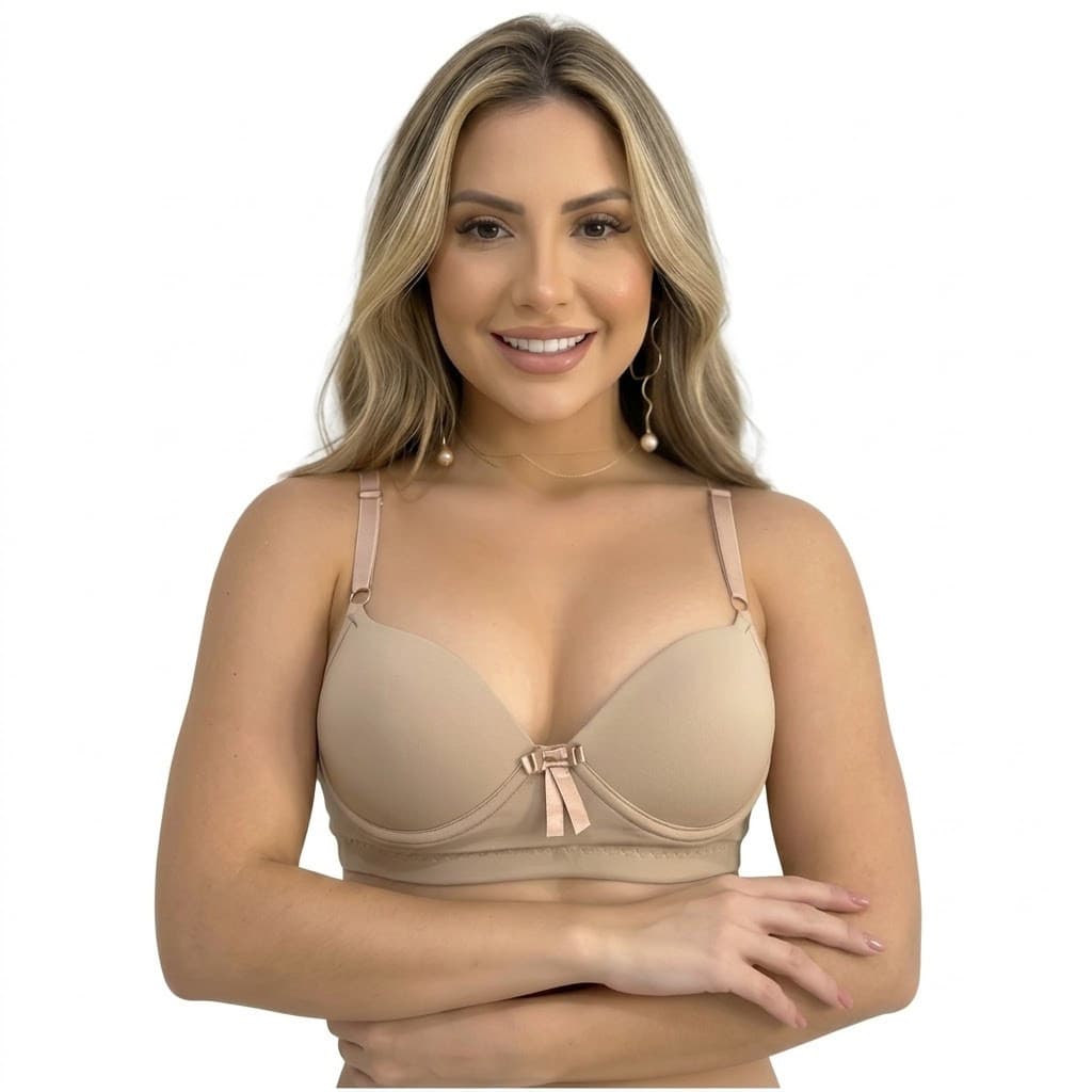 Sutiã Com Bojo Básico Reforçado Conforto Diário Microfibra Premium