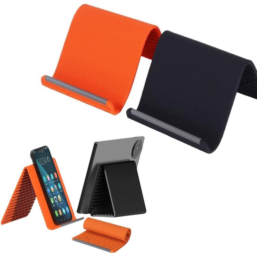 Suporte De Telefone De Silicone Com Alumínio , Dobrável Flexível Mesa Antiderrapante Ajustável Para Tablet Laptop , Mult