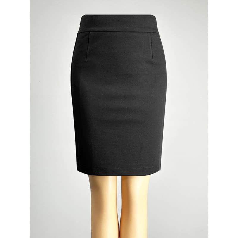 Roupa profissional saia preta saia reta feminina 2026 marca cintura alta magro-ajuste Commuter trabalho sobre o joelho q