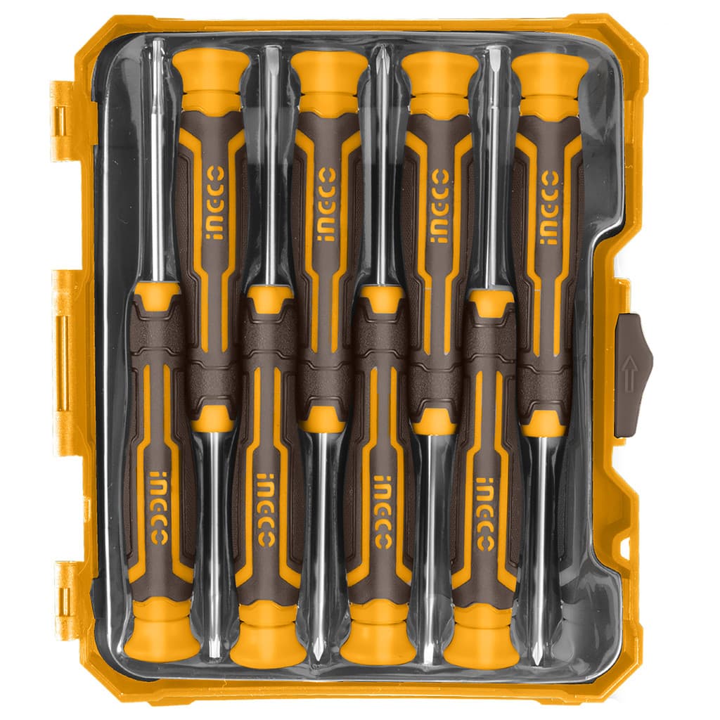 Kit Chave Precisão Fenda Philips Torx 8pcs INGCO HKSD0818 Profissional CrV Reparo Celular Notebook