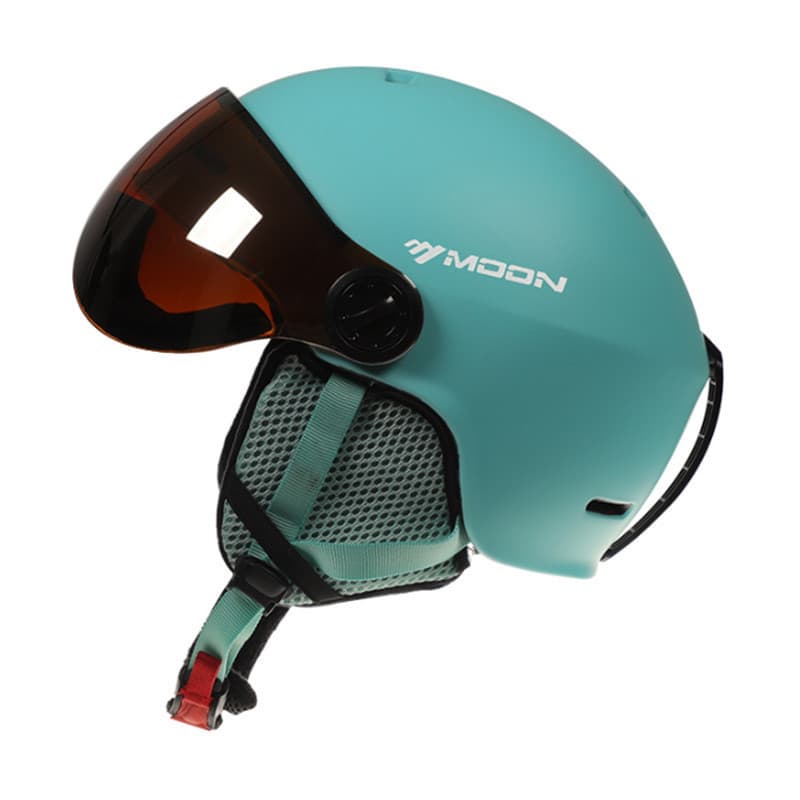 Capacete de esqui Óculos de neve Tampa integrada Folheado Placa dupla Equipamento de proteção de esqui Montanhismo ao ar