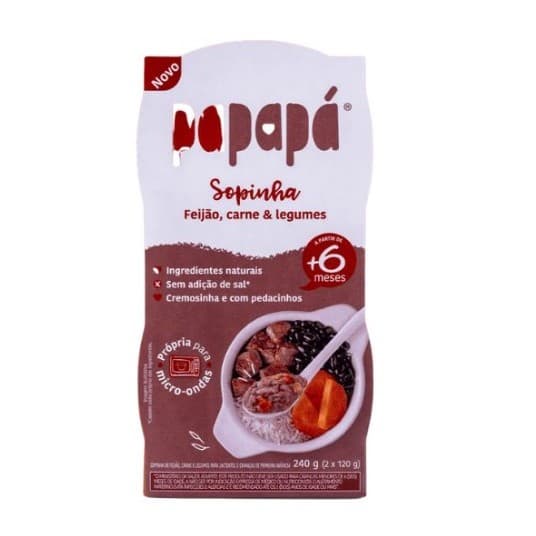 Sopinha Feijão Carne e Legumes 240g - Papapá