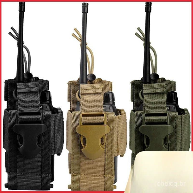 Bolsa Para Rádio Ajustável Molle Two Way Holster Pouch Holder Nylon Duty Storage Case Walkie TalkieBag