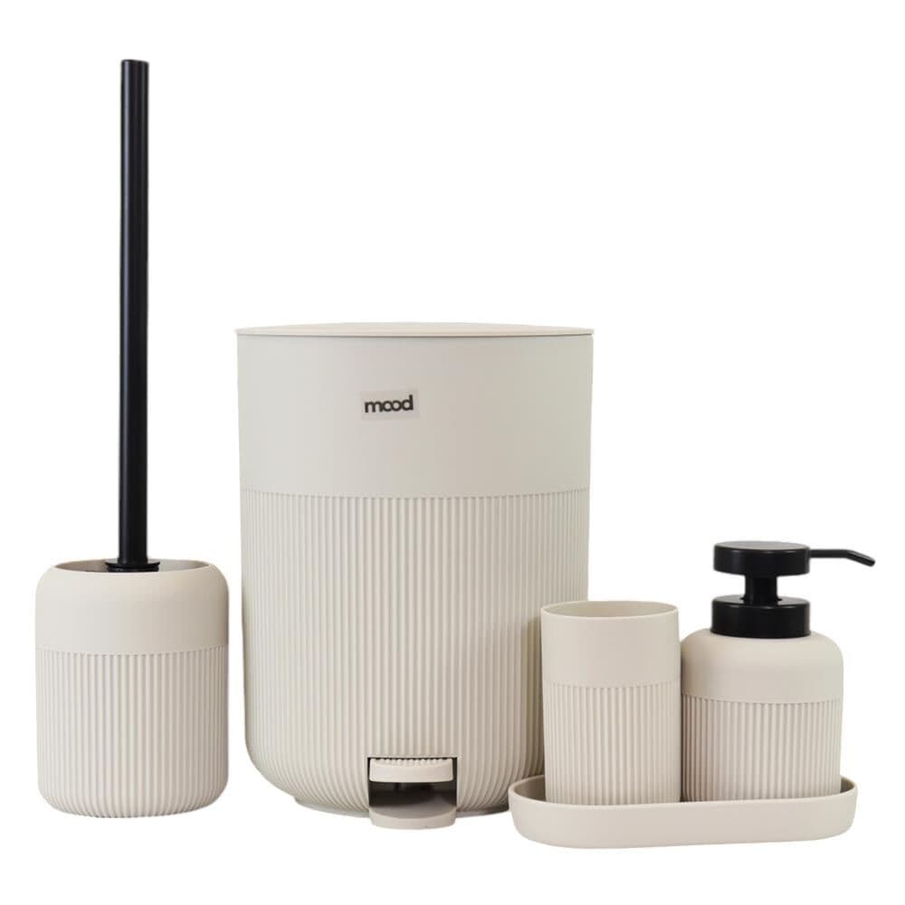 Kit para Banheiro com 5 Peças Cinza Concept - Mood