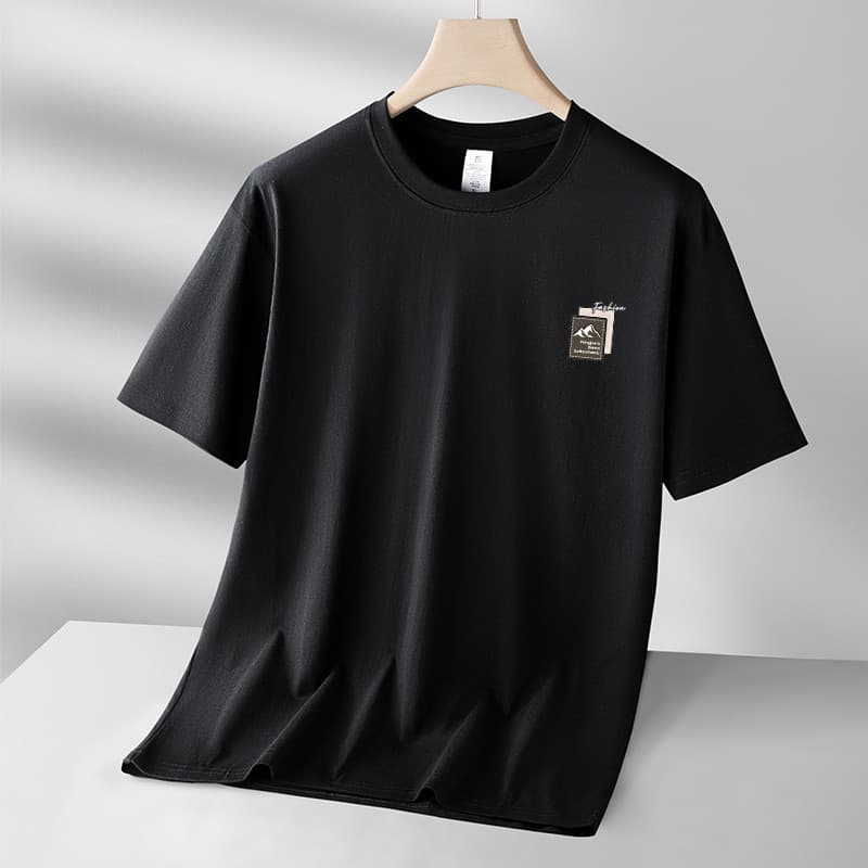 Plus Size masculino puro algodão de manga curta camiseta masculina gordo mais gordura mais verão 160kg gordo meia manga