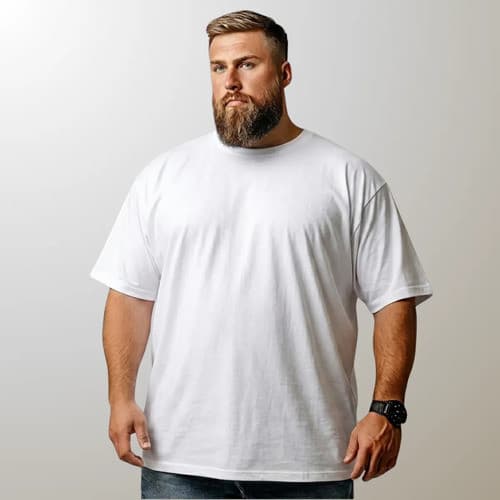 Camisetas Plus Size Alta Qualidade G1 Ao G4 Algodão Penteado Premium Preto Cinza Branco Manga Curta