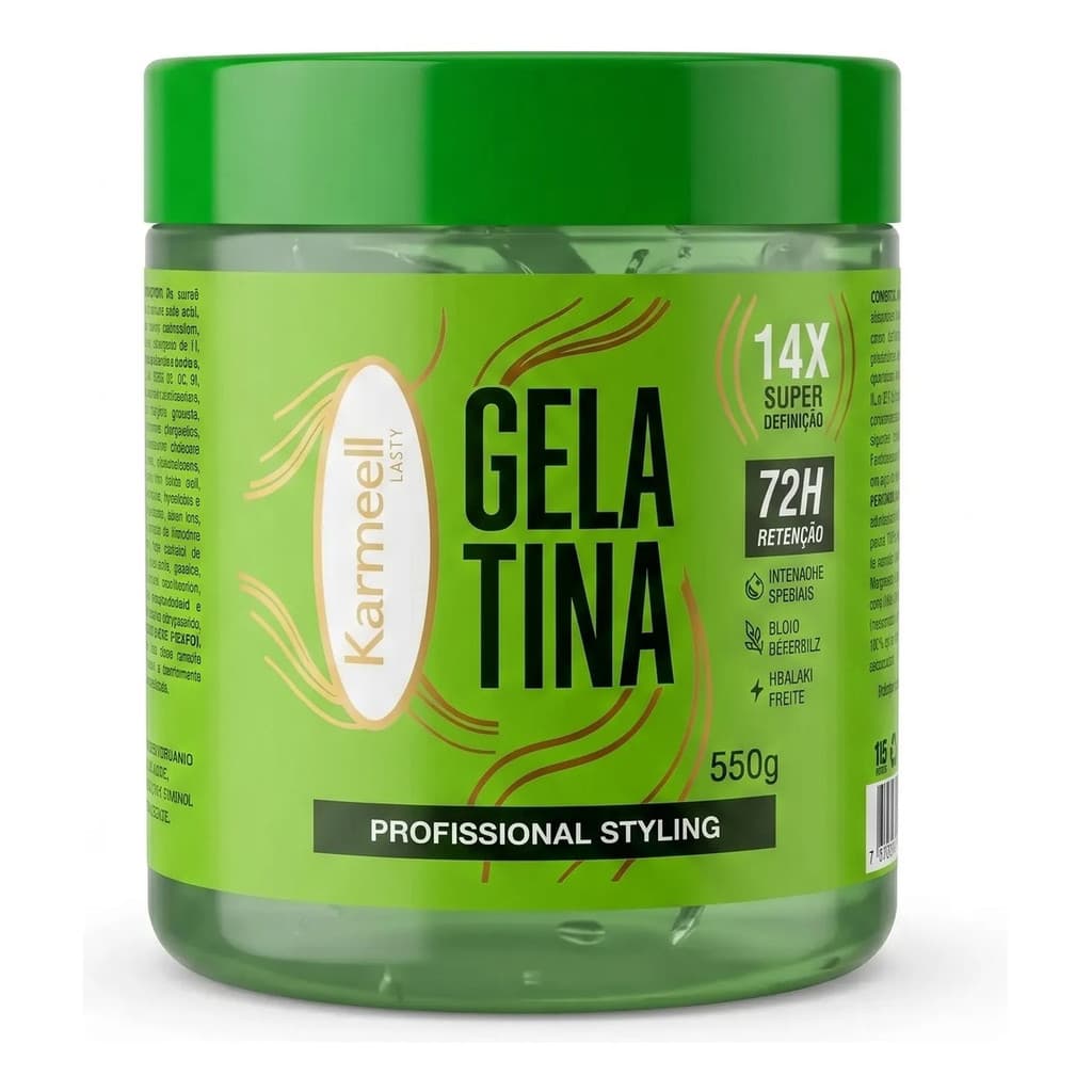 Gelatina Capilar Karmeell Hair Alta Fixação 550g Cachos 72h