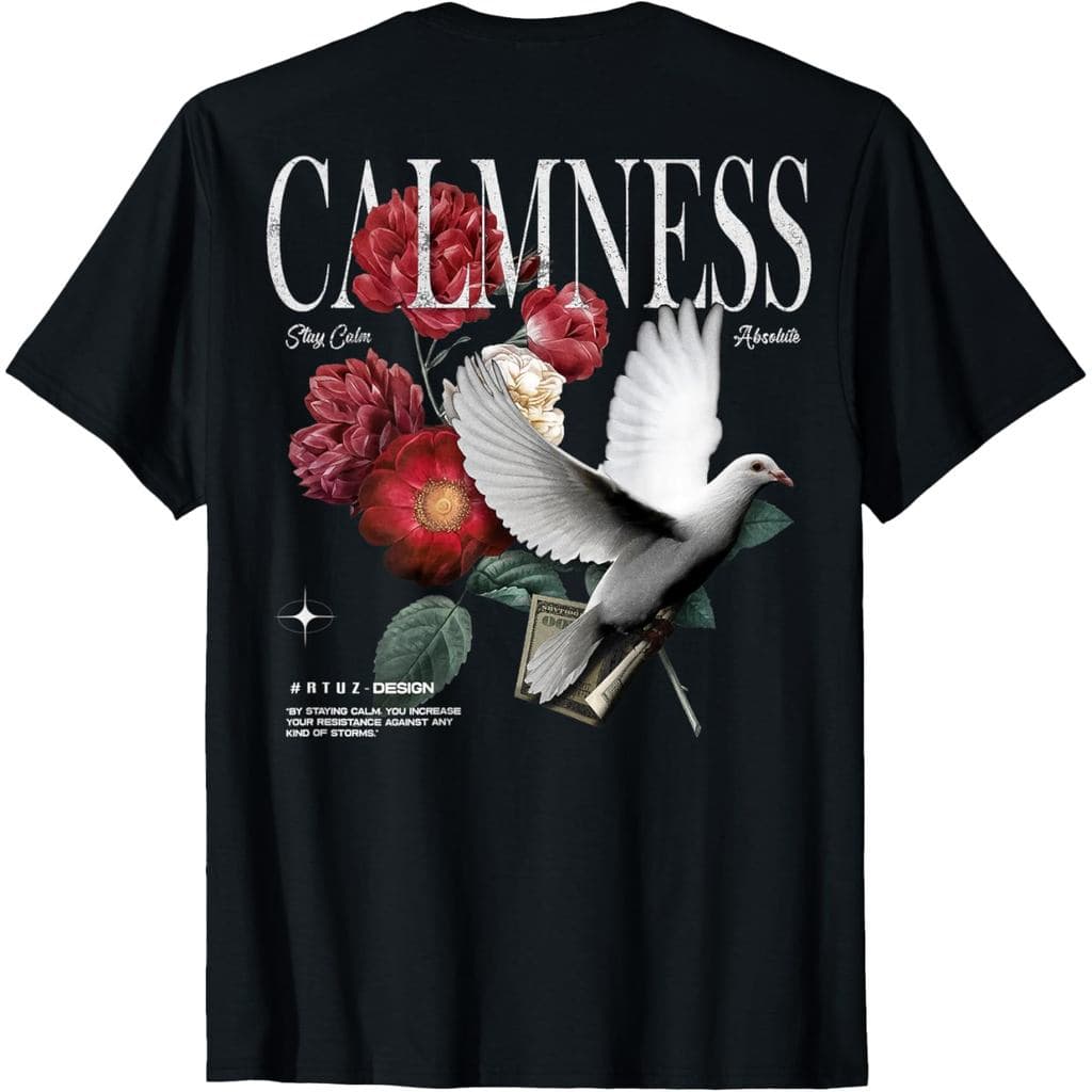 Camiseta Calmness Hip Hop Hipster Edgy Urban Y2K Streetwear Unissex Estampa Alta qualidade Envio Imediato Promoção