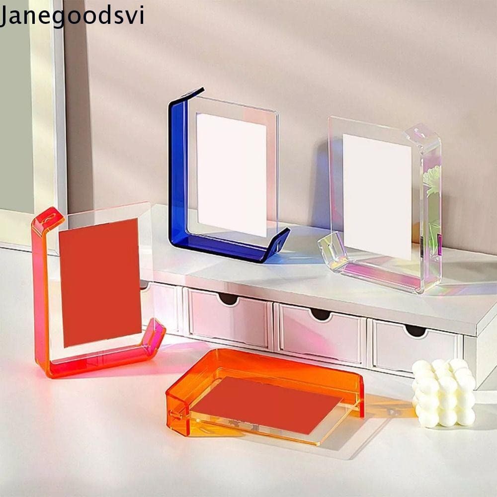 Porta-Retratos JANEGOODSVI , DIY De 6 Polegadas , Suporte De Exibição De Fotos Em Acrílico Neon Transparente Para Decora