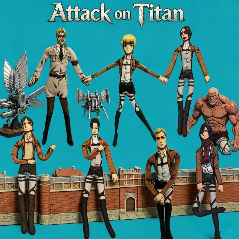 28cm Ataque Em Titã Levi Ackerman Armin Arlert Cosplay Boneca Bonecas De Pelúcia Engraçado Abstrato Twistable Forma Aces