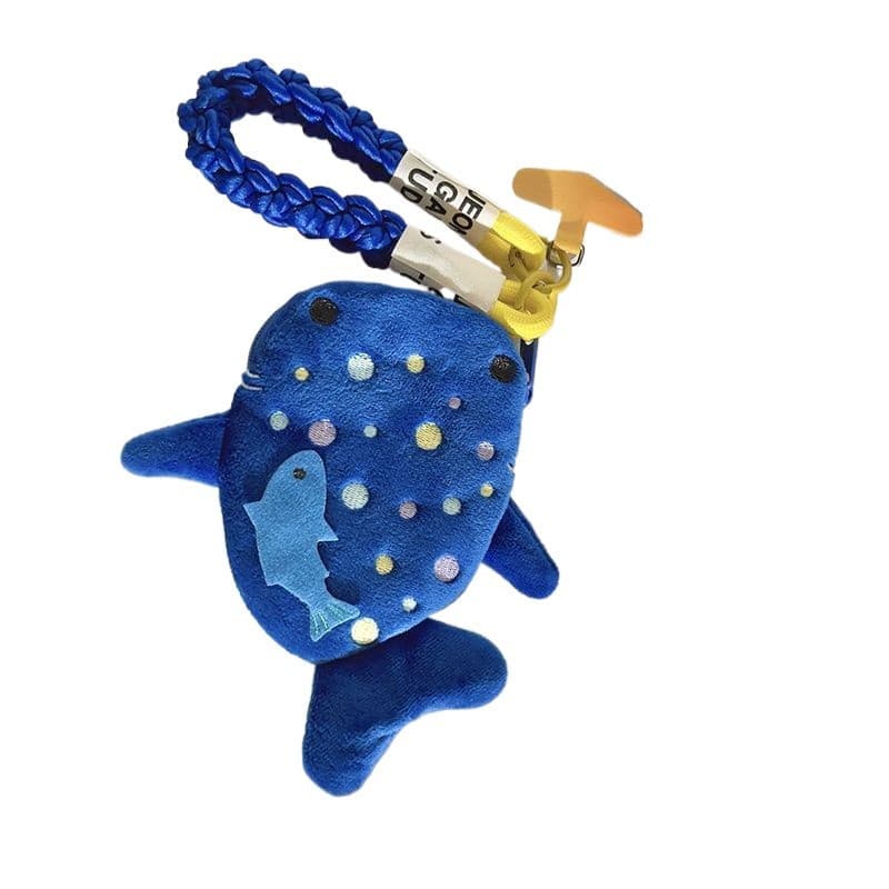 Adorável Chaveiro De Bolsa De Moedas De Tubarão Baleia , Com Zíper De Pelúcia Macia , Presente Artesanal Para Meninas E