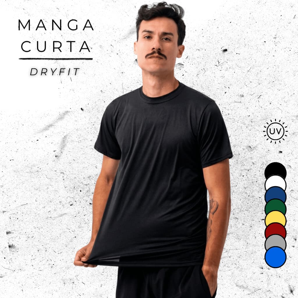 Camisa Masculina  Manga Curta Academia Corrida Treino Proteção Uv Anti Odor