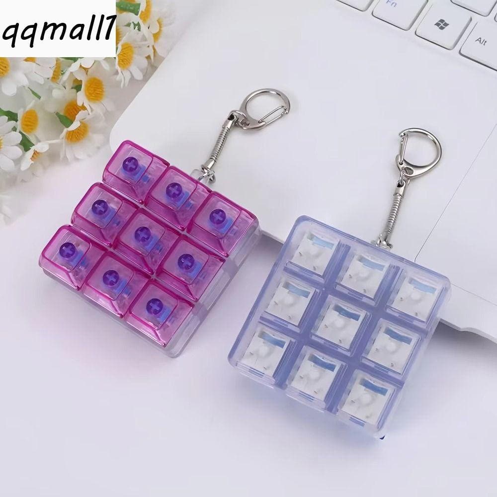 Brinquedo Chave De Teclado LED QQMALL1 , Chaveiro De Descompressão Com Luz De 9 Teclas , Tecla Colorida