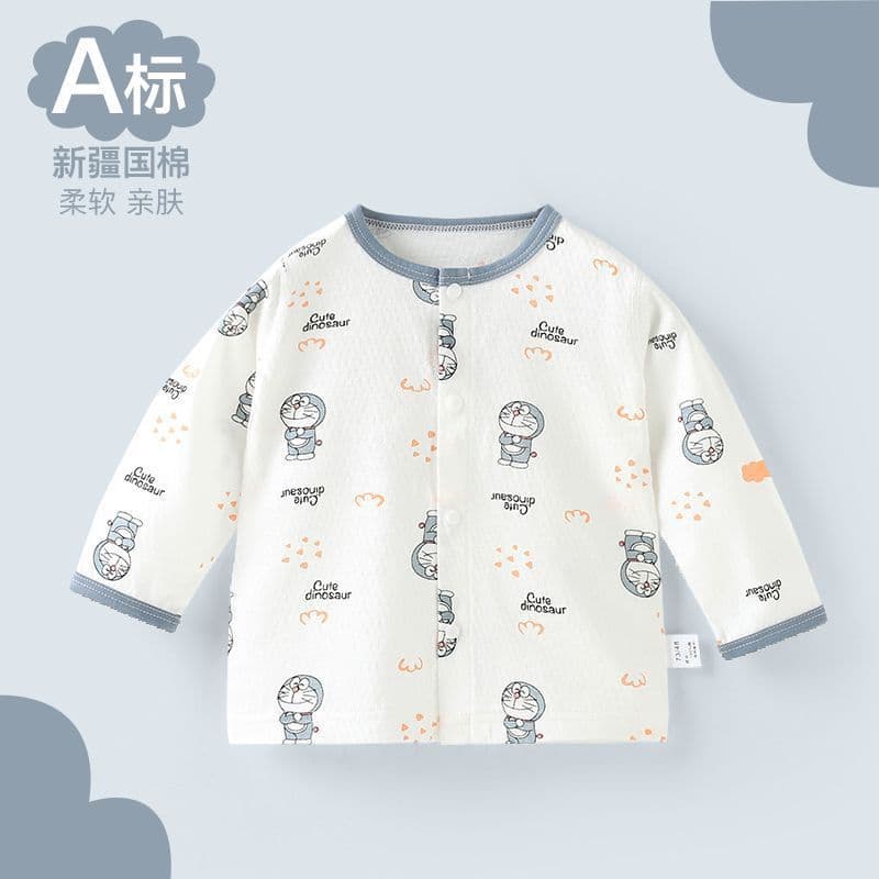 Roupas para casa de bebê, verão, algodão fino, desossado, peça única, Top, homens, mulheres, cardigã de bebê, pijama de