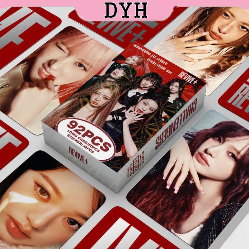 124 Pçs/Caixa IVE Photocards REVIVE + Holográfico LOMO Cartão Adesivo KPOP WONYOUNG Adesivos De
