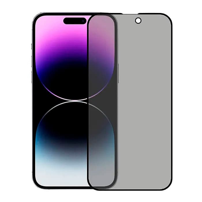 Película de Vidro Temperado 3D Privacidade Para iPhone XS 11 12 13 14 15 16 17 Pro Max - Linha Premium