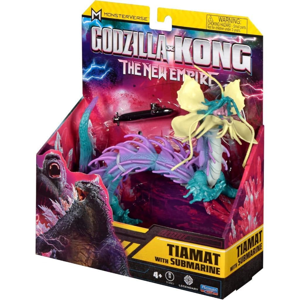 DIY3 A Nova Figura Godzilla x Kong Empire 15cm Tiamat com Acessório de Submarino Brinquedo Colecionável Monstro de Filme
