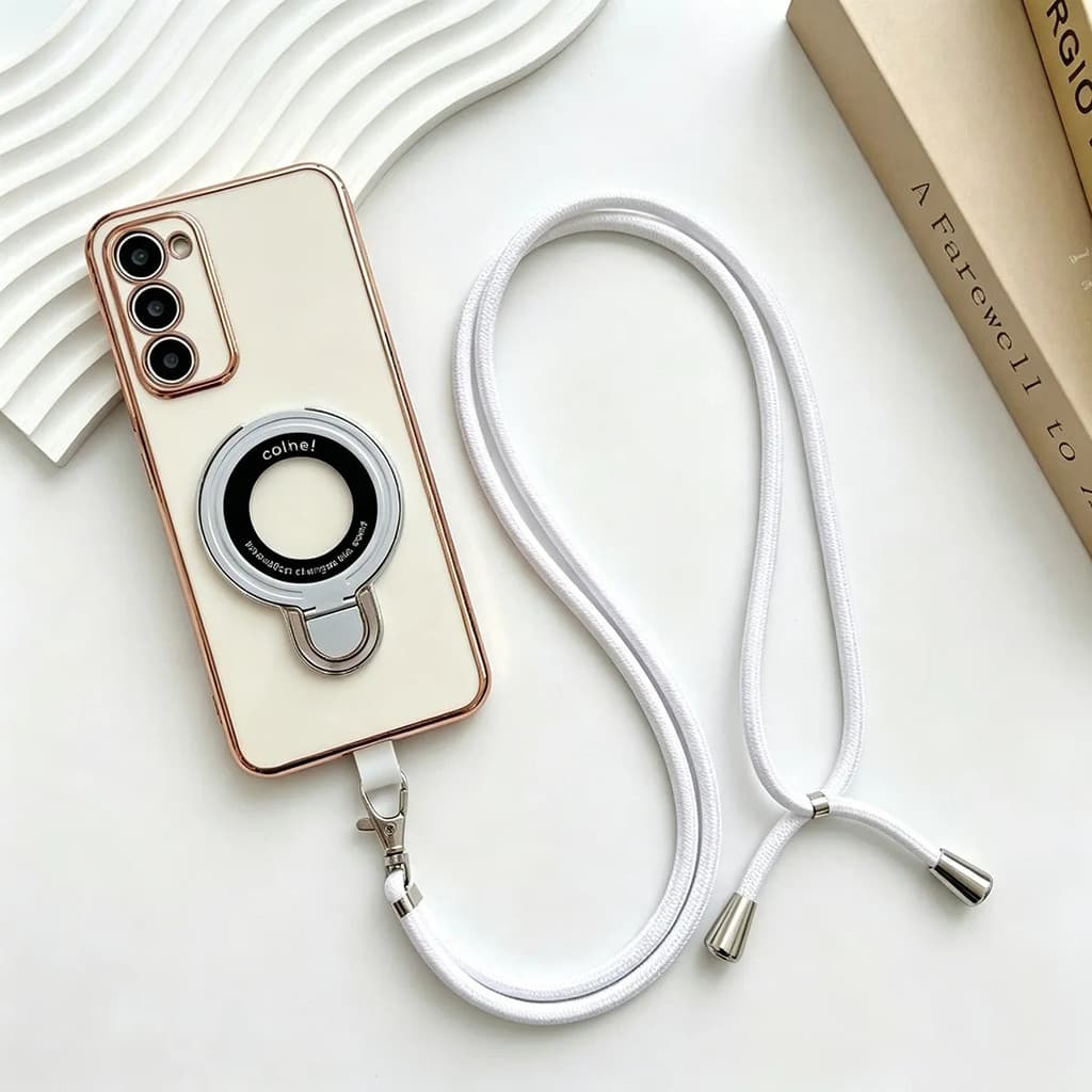 Capa Capinha Premium Alça Magsafe Antichoque Para Samsung Galaxy S20FE S21FE S23FE S24FE S25FE