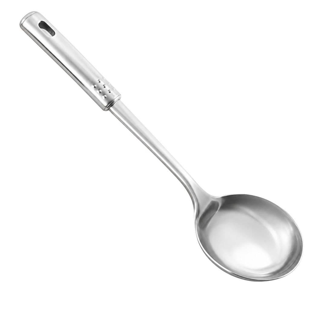 Concha Aço Inoxidável Metal Resistente Grande Panela Restaurante Buffet Cozinha Servir Alimentos Caldo Sopa Feijão 31cm