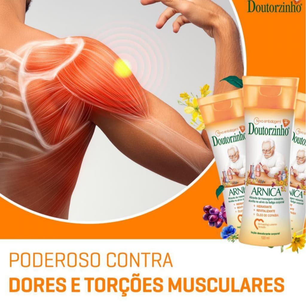 KIT 3 Loção Creme Doutorzinho Arnica 120ml COD-185